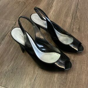 Fioni Peep Toe Slingback Pumps